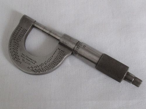 Vintage l. s. starrett co. ~ 0 - 1 inch micrometer, no. 208 ~ used for sale