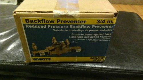 WATTS 3/4 LF009M3-QT Reduced Pressure Zone Assembly Valve BRAND  NEW