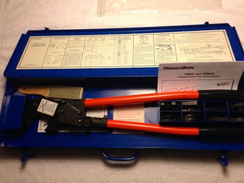 Thomas &amp; Betts T&amp;B TBM6S Manual Crimper Compression Tool 14 Dies Pristine Shape