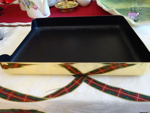 Polished Brass Desk Tray 10&#034; x 13&#034; with Foam Pad on Underside