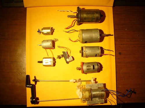 LOT OF 9 SMALL AND MINI DC MOTORS