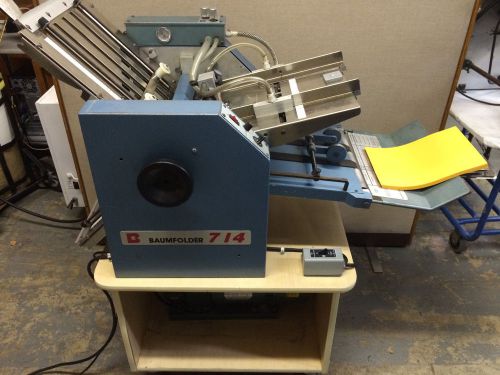 Baum Folder 714 Air fed folder 11X17+ VIDEO-Machine running +SCORE/PERF