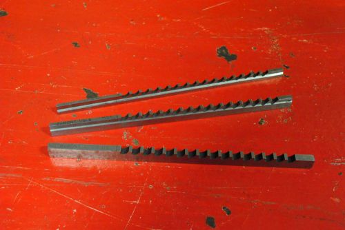 (3) duMont B HS KEYWAY BROACHES 3/32&#034; 1/8&#034; 3/16&#034; MACHINIST TOOL #5