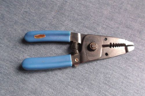 Vtg 6&#034; L Blue Handle HOLUB Wire Stripper PLIERS