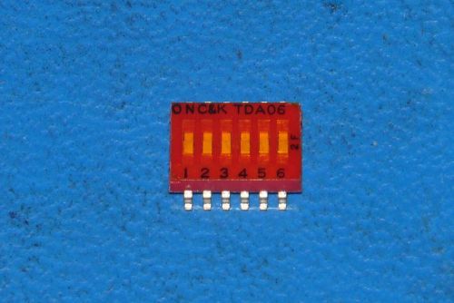 10-PCS SWITCH DIP 6-POS HALF PITCH C &amp; K TDA06H0SB1 06H0SB1