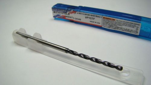 Mitsubishi carbide coolant drill 0.1010&#034; 2.57mm 140 deg mzs01010lb vp15tf [1985] for sale