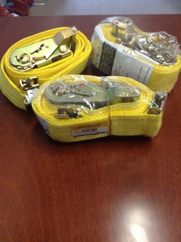 (3) 1000lbs E-Track Racheting Straps 2&#034; x 12&#039;