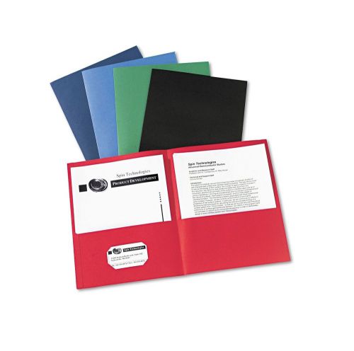Avery Two Pocket Portfolio Embossed Paper 30 Sheet Capacity Assorted Colors 25ct