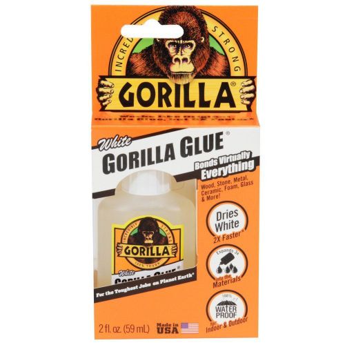 Gorilla Glue White 237J 2 Oz Bottle, Dries White And 2 Times Faster