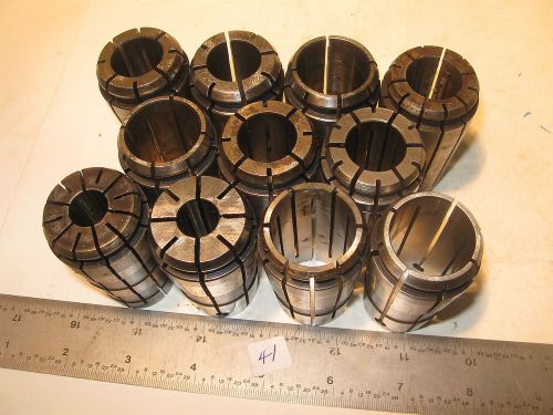 Lot of 11 used tg 100 collets 1/2&#034; x 2, 3/4&#034; x 5, 1&#034; x 4  (41) for sale