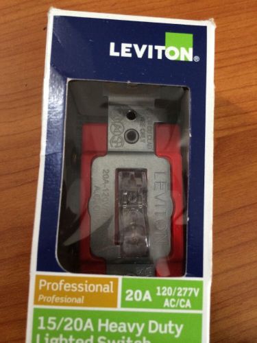 NEW NIB Leviton Lighted 15/20A Extra Heavy Duty Toggle Single-Pole AC Switch