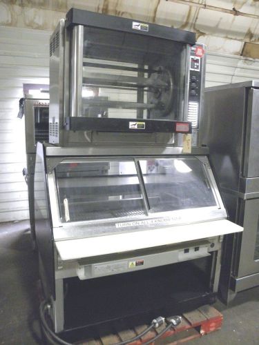 BKI COMBINATION CHICKEN RIBS DR-34 ROTISSERIE TSWG-4 SELF SERVE HEATED DISPLAY