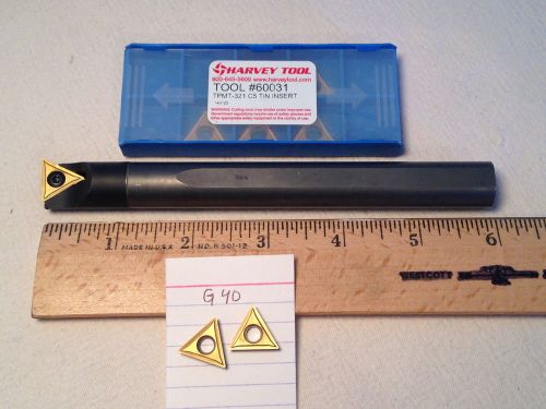 1 NEW KENNAMETAL 5/8&#034; CARBIDE BORING BAR. E10K-STLDL6P. W/ 7 TPMT INSERTS {G40}