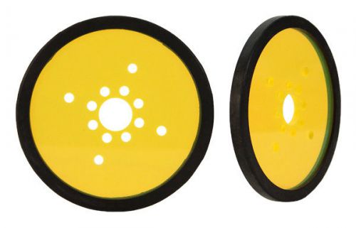 Pair of 4&#034; diameter precision disk wheels - transparent yellow (595733) for sale