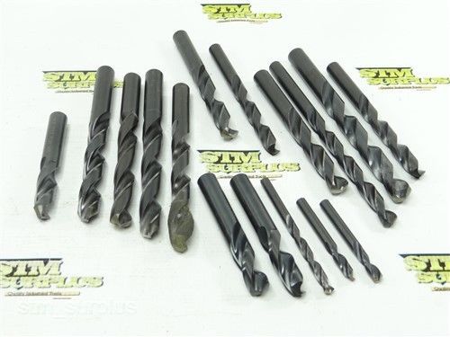 LOT OF 16 HSS CHUCK SHANK TWIST DRILLS 7.2MM TO 15MM TITEXPLUS GUHRING PTD USA