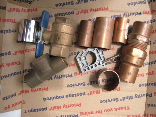 Febco 3/4 in. shut off , 2 3/4 coupling copper, 2 ,1 in coupling, brass T