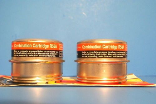 (2) AO Safety R58A Organic Vapors, Pesticides  Cartridges for  Respirator  New