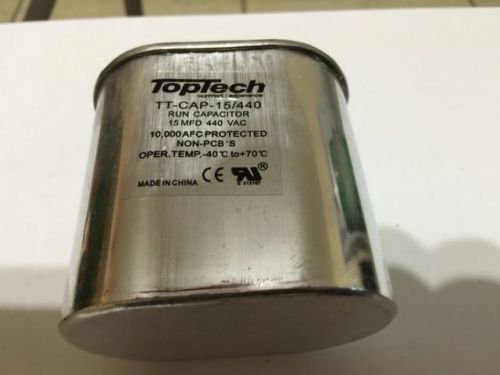 Toptech oval capacitor tt-cap-15/440volt new fast shipping! for sale