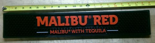 21&#034; Malibu Red with Tequila Rubber Bar Rail Spill Mat - Bar Mat (NEW)