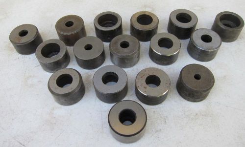 Lot of 16 Iron Metal Worker Dies Die Punches Punch - 1-13/16&#034; Base Diameter