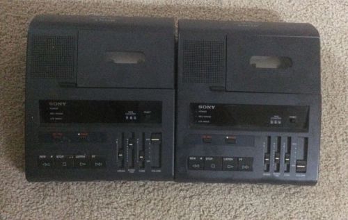 Lot of 2 SONY BI-85 Standard CASSETTE TRANSCRIBERS *For parts or Repair