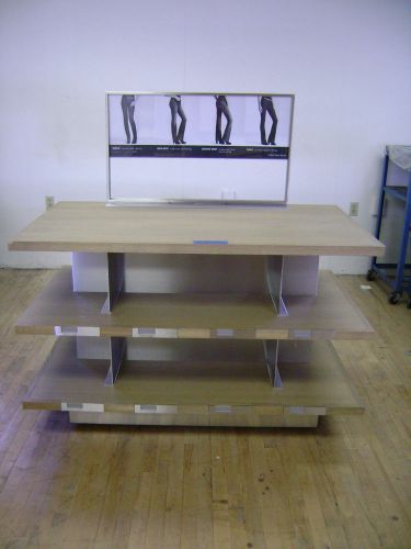 3 tier shelf merchandiser  jeans display table retail display shelving unit for sale