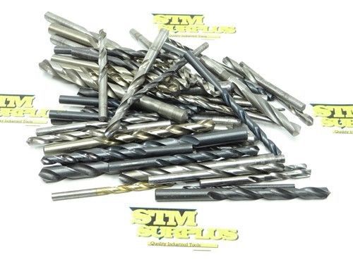 BIG ASSORTED LOT OF HSS ASSORTED SHANK TWIST DRILLS 3/32&#034; TO 13/32&#034; MORSE PTD