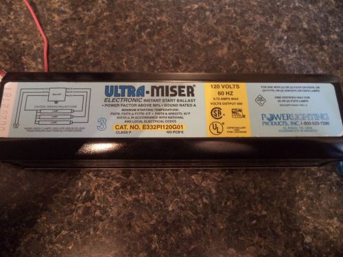 LOT OF 2 ULTRA MISER E332PL120G01 120V BALLASTS