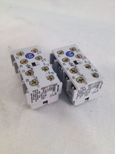 Lot of 2 Allen Bradley Closed Contact Blocks 195-MA04 Ser. A