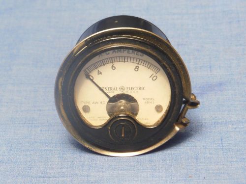 GE Panel Meter A_C Amperes Meter Vintage Millimeter Gauge Steampunk