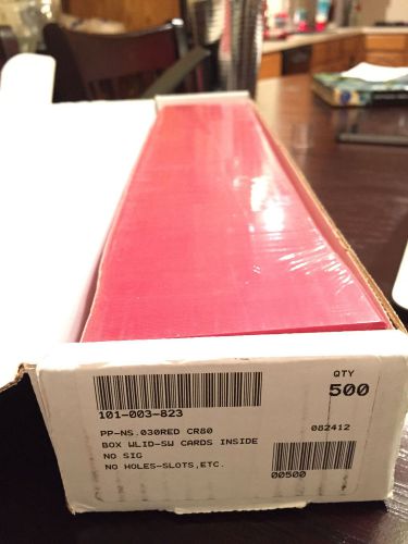 500 x CR80 .30 Mil Graphic Quality Red PVC Credit Card ID PRINTER Sealed