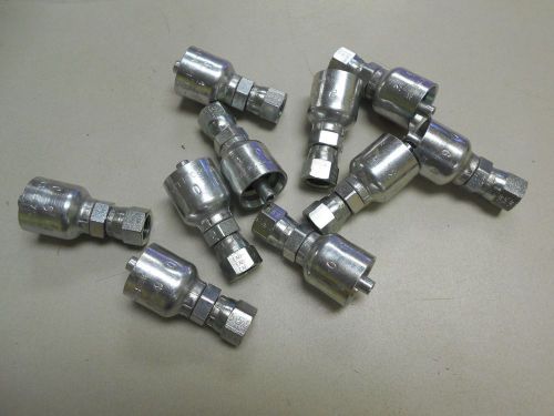 10643-4-4 PARKER 1/4&#034; 37 DEGREE JIC FEM SWIVEL CRIMP FITTING 1/4&#034; HOSE (QTY 10)