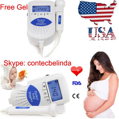 US Seller Sonoline B Fetal doppler /Backlight LCD Display 3 MHZ Probe+Free Gel