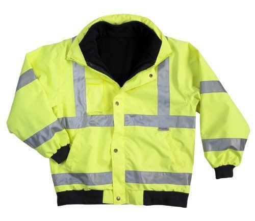 Glowear 8380 class-3 bomber jacket  lime  x-large for sale