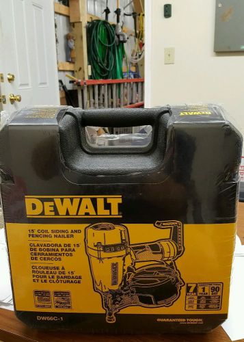 NEW DeWalt DW66C-1 Pneumatic 15° Coil Siding &amp; Fencing Nailer Nail Gun