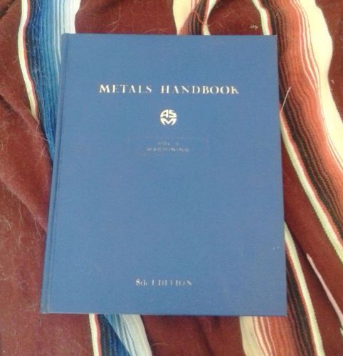 ASM METALS HANDBOOK 8TH EDITION Volume 3 Ex-Lib Amer Soc for Metals HC 2nd Print