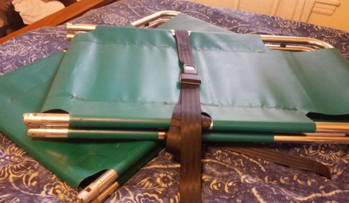 Lot of 2 JUNKIN EASY FOLD PLAIN Emergency STRETCHERS JSA-603 folding 10 lbs.