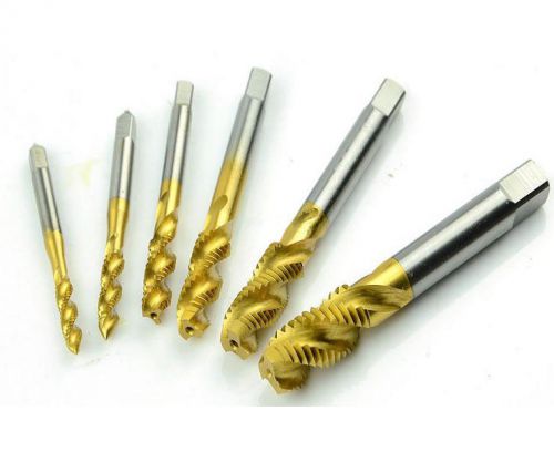 7pcs/set Tap Die Set drilling tapping Titanium Coating Cutting Hole Hss Taps