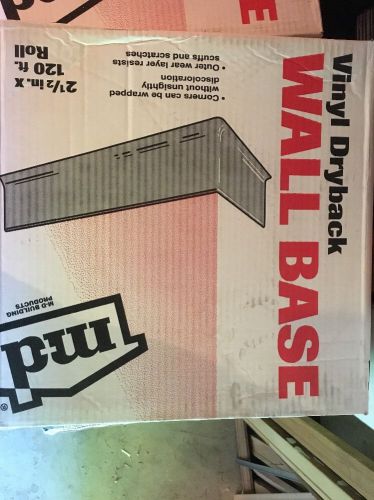 New M-D Vinyl Wall Base 2 1/2 &#034; X 120 &#039; Dryback Scuff Resistant Desert Almond