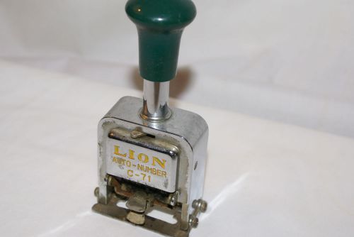 VINTAGE LION AUTONUMBERING MACHINE SELFINK #C-71