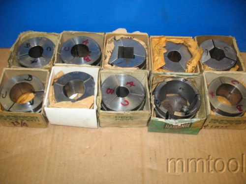 10 SETS #5-1a COLLET PADS HARDINGE 471 WARNER &amp; SWASEY TURRET LATHE