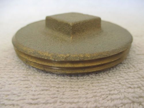 2 1/2&#034; Brass Heavy Duty Threaded Plug - Square Raised Head - Lee - NEW