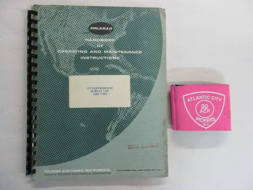 POLARAD MODEL 1102 &amp; 1102A RF SYNTHESIZERS OPERATING MAINTENANCE MANUAL