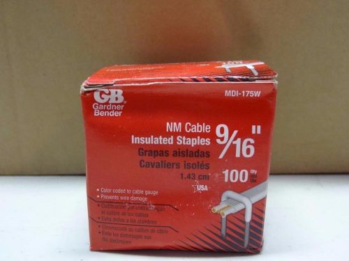 Case of 1000 Gardner Bender 9/16&#034; x 1 1/4&#034; insulated staples.-0384