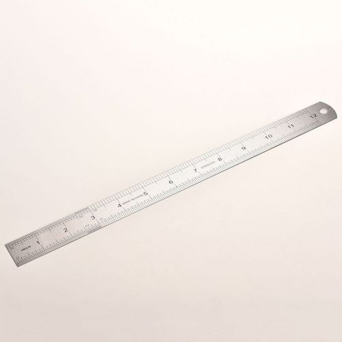 1PC Metric Rule Precision Double Sided Measuring Tool 3CC CH 30cm Metal Ruler HU