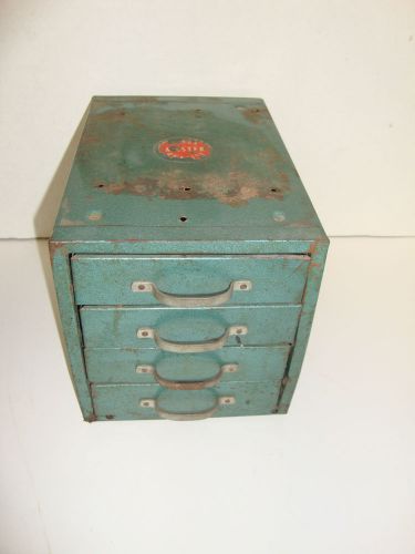 VINTAGE WARDS 4 DRAWER SMALL PARTS MACHINIST METAL BOX CABINET PARTS ORGANIZER