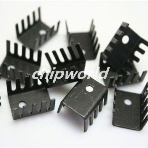 10PCS TO-220 Heat Sink Black TO220 19x15x10mm IC Heat Sink Aluminum