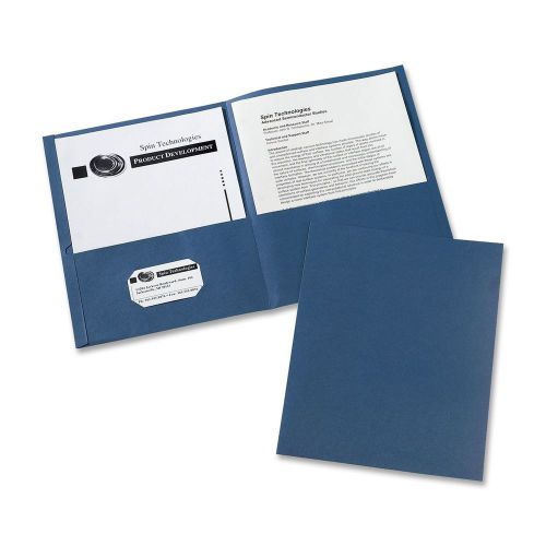 Avery two-pocket folders dark blue box of 25 (47985) for sale