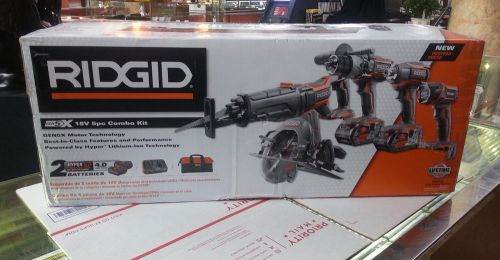 New ridgid r9652 18v 5 pc combo kit eb for sale