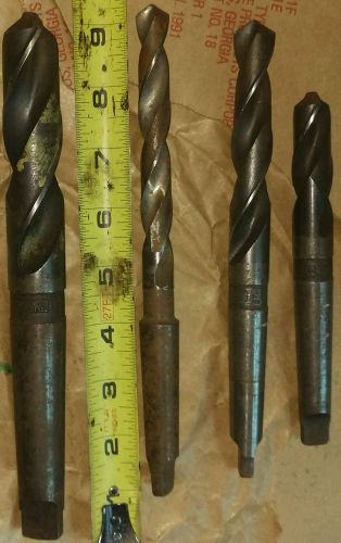 National Twist Drill HSS Drill  Taper Shank (Lot of 4 PC)